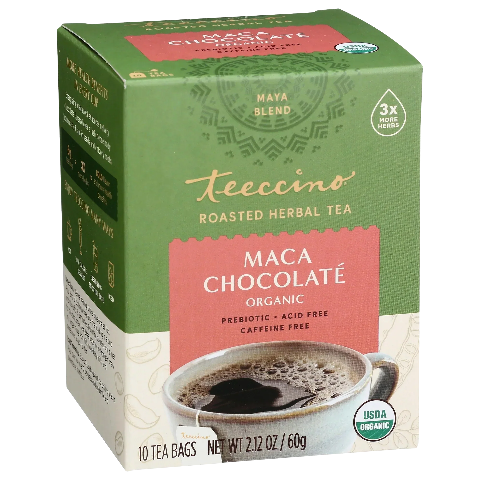 A single green leaf against a white background.