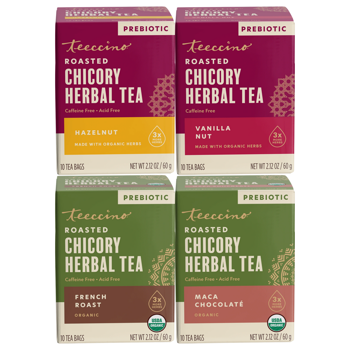 Teeccino Classic Herbal Tea Variety Pack