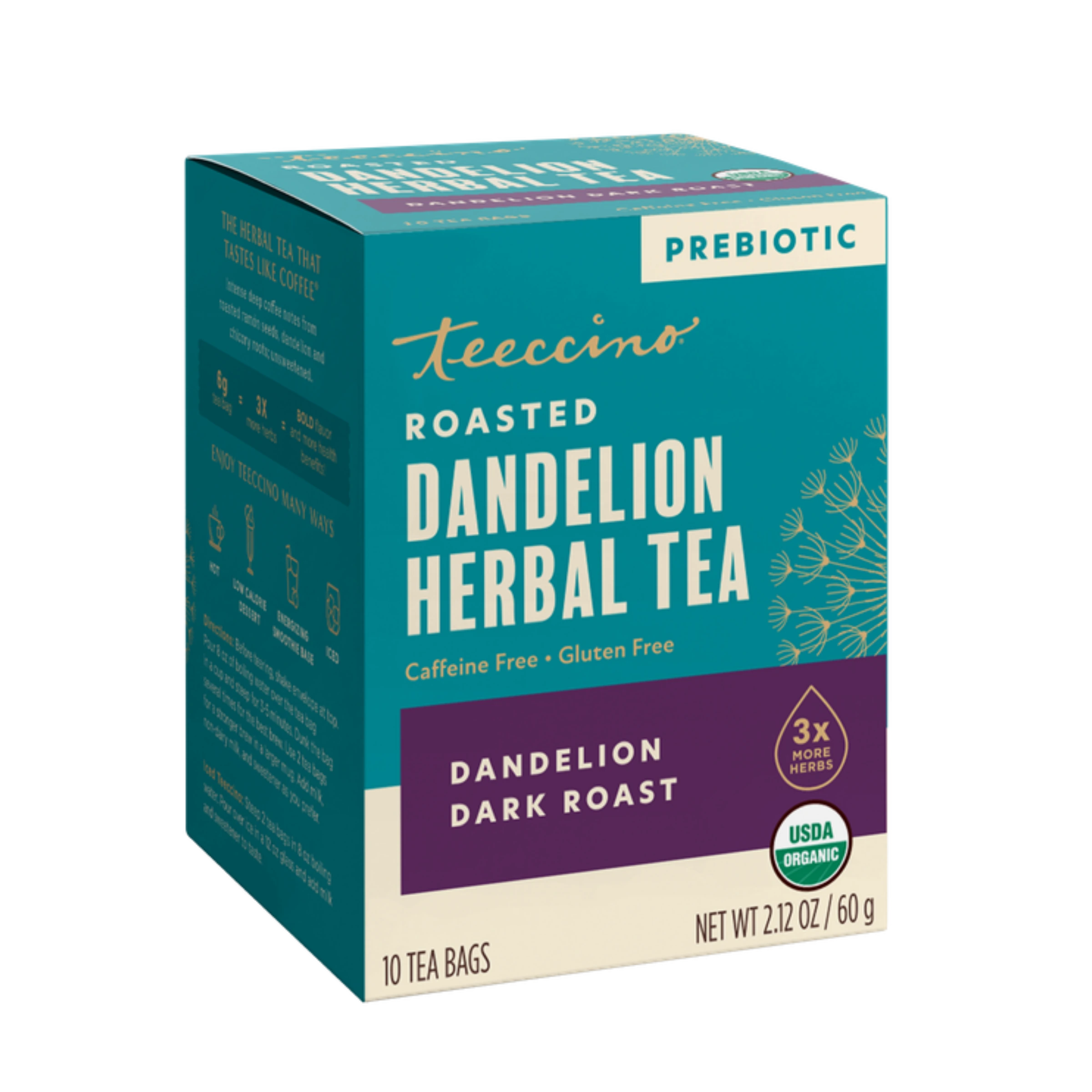 Dandelion Dark Roast Roasted Herbal Tea – Teeccino