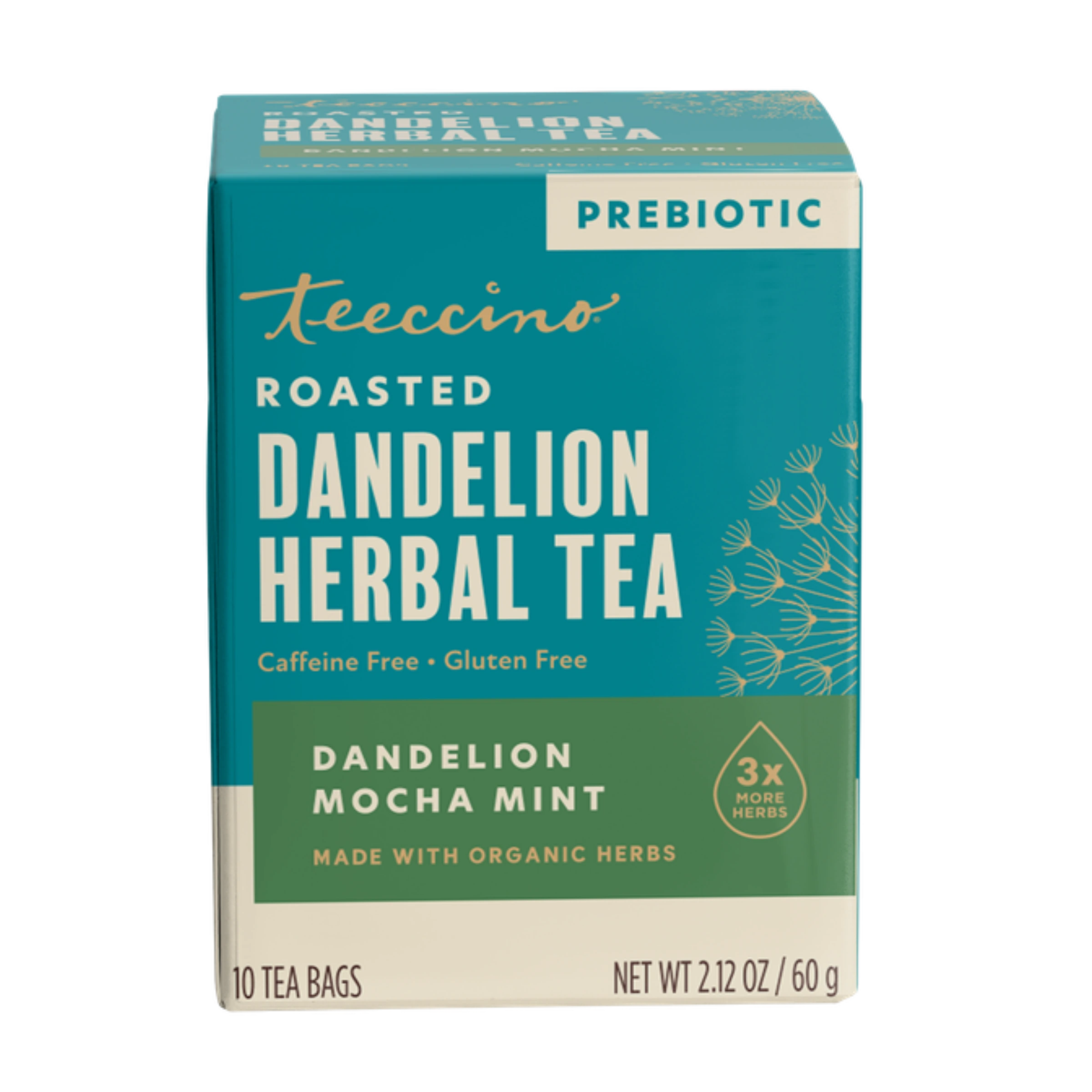 茶 moumom Dandelion Mocha Mint Roasted Herbal Tea – Teeccino