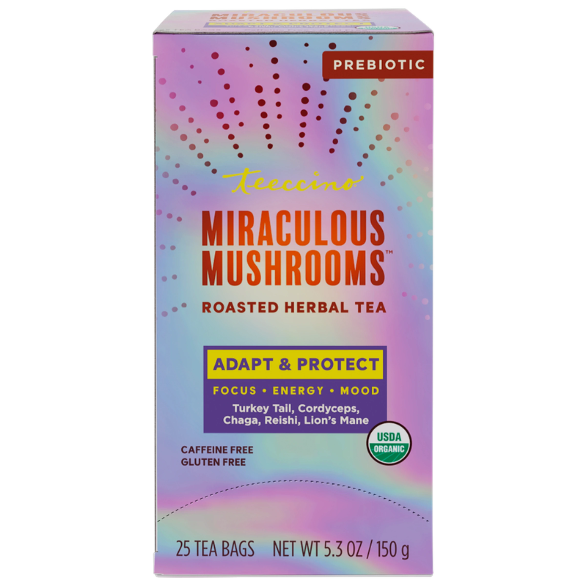 Miraculous Mushrooms® Adapt & Protect Mushroom Herbal Tea | Teeccino