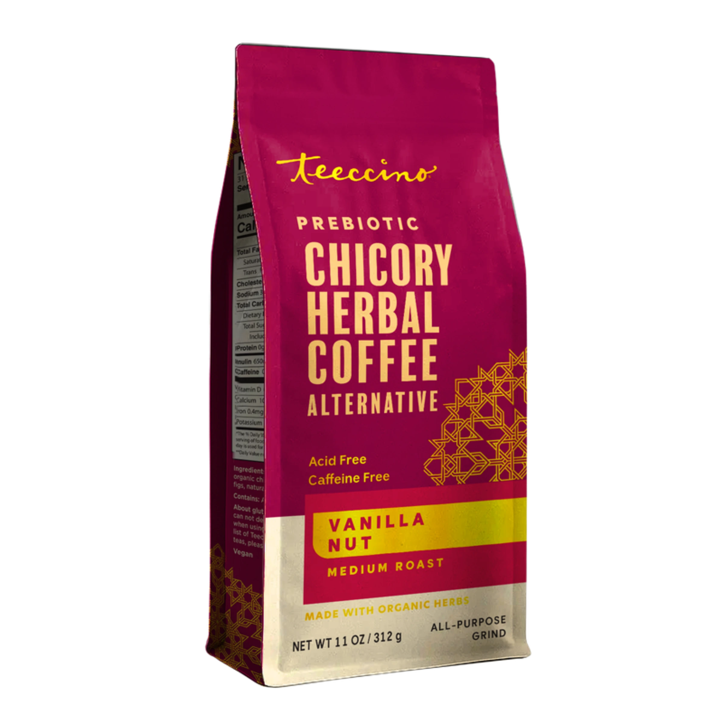 Vanilla Nut Chicory Herbal Coffee – Teeccino Vanilla Nut Chicory Herbal Coffee – Teeccino