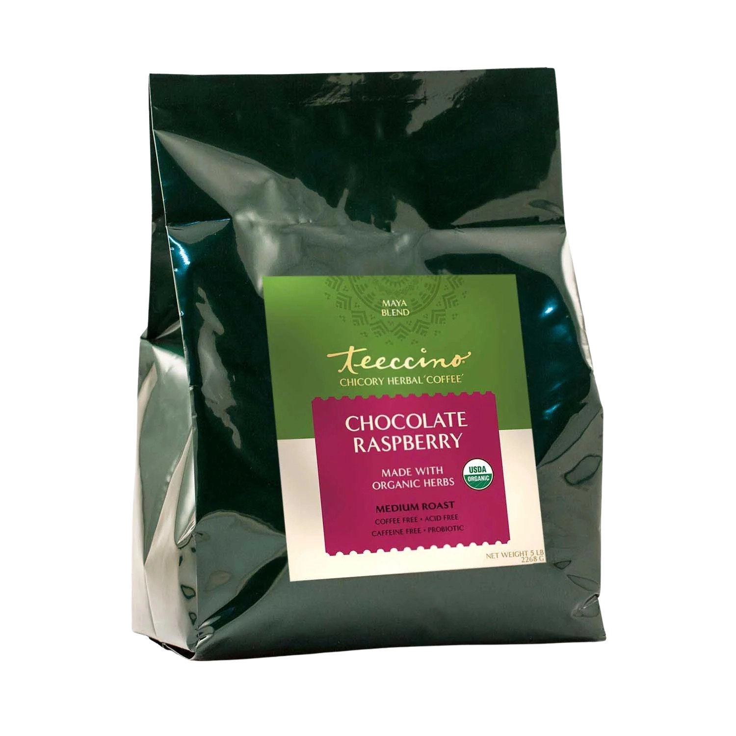 A single green leaf against a white background.