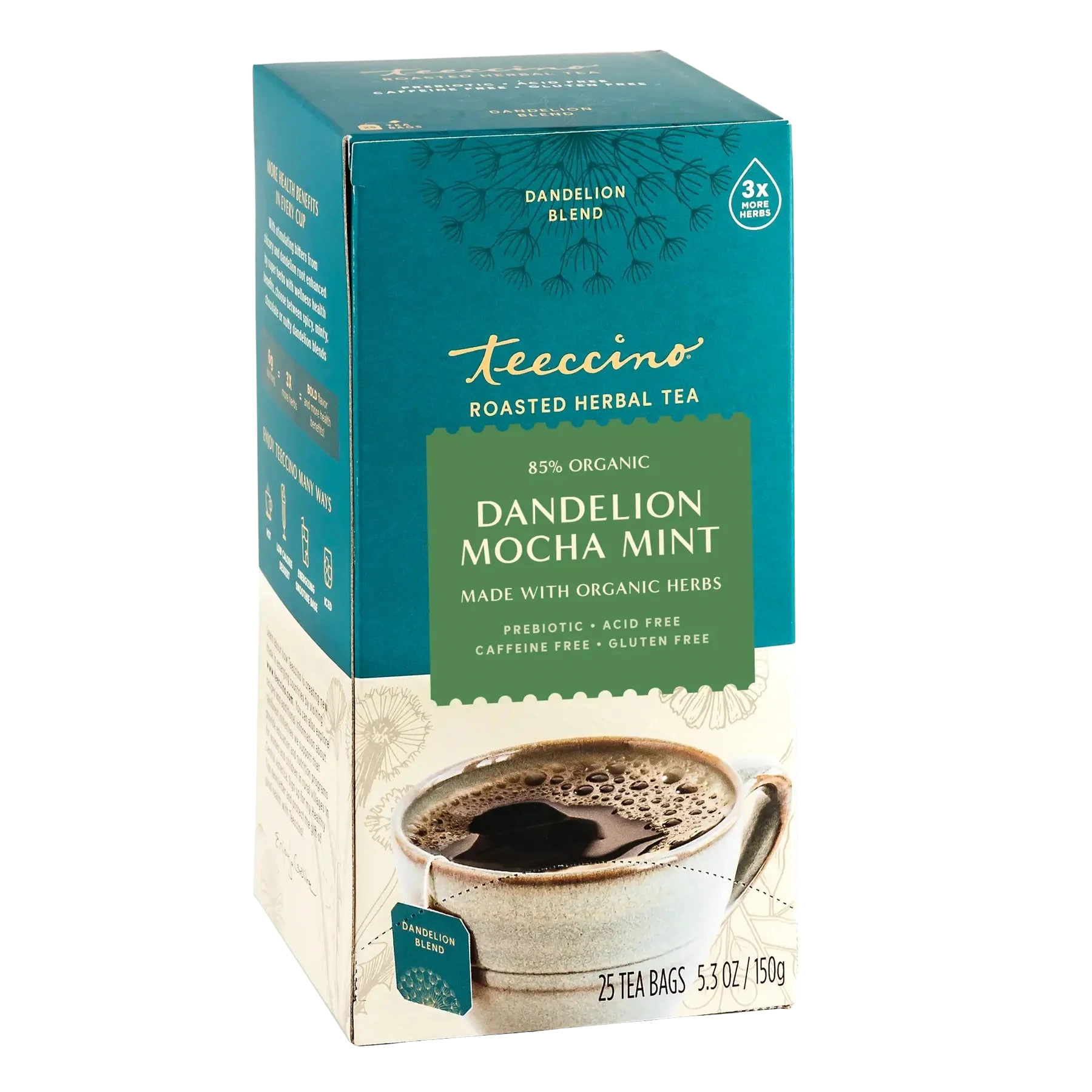 Dandelion Mocha Mint Roasted Herbal Tea – Teeccino Dandelion Mocha Mint Roasted Herbal Tea – Teeccino