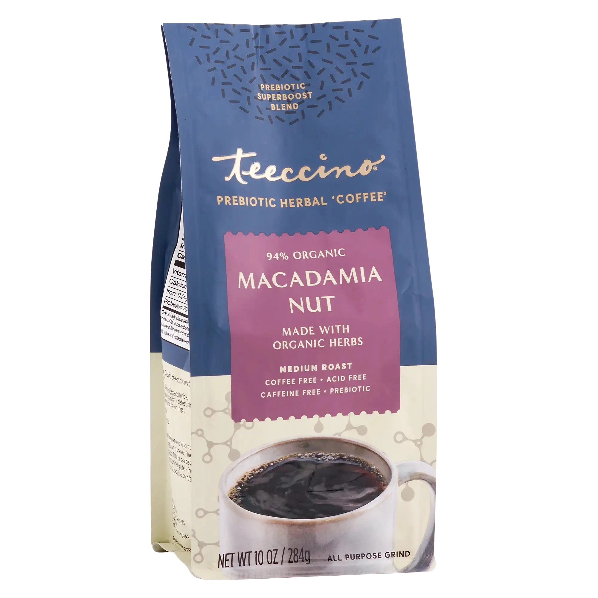 Macadamia Nut Prebiotic Herbal Coffee – Teeccino Macadamia Nut Prebiotic Herbal Coffee – Teeccino