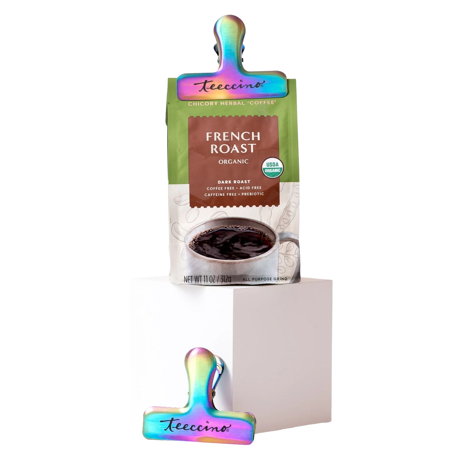 Iridescent Metal Herbal Coffee Bag Clips – Teeccino Iridescent Metal Herbal Coffee Bag Clips – Teeccino