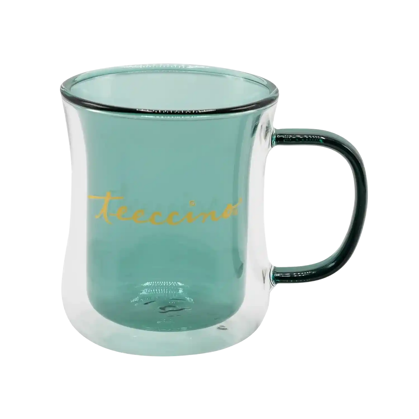 Teeccino Teal Glass Mug