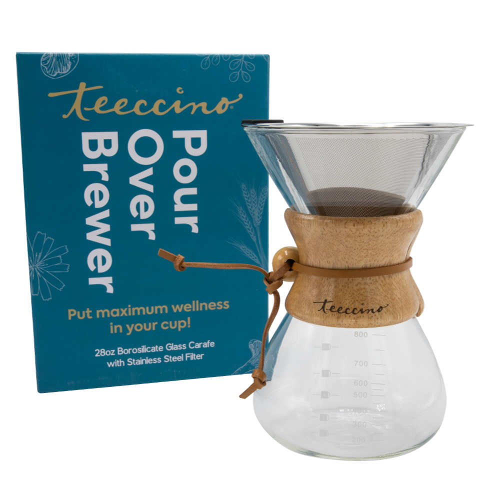 Glass Pour Over Coffee Brewer | Teeccino Accessories