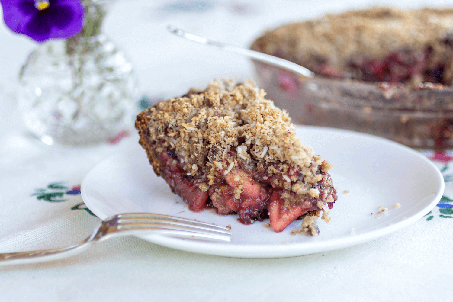 Berry Apple Rhubarb Pie