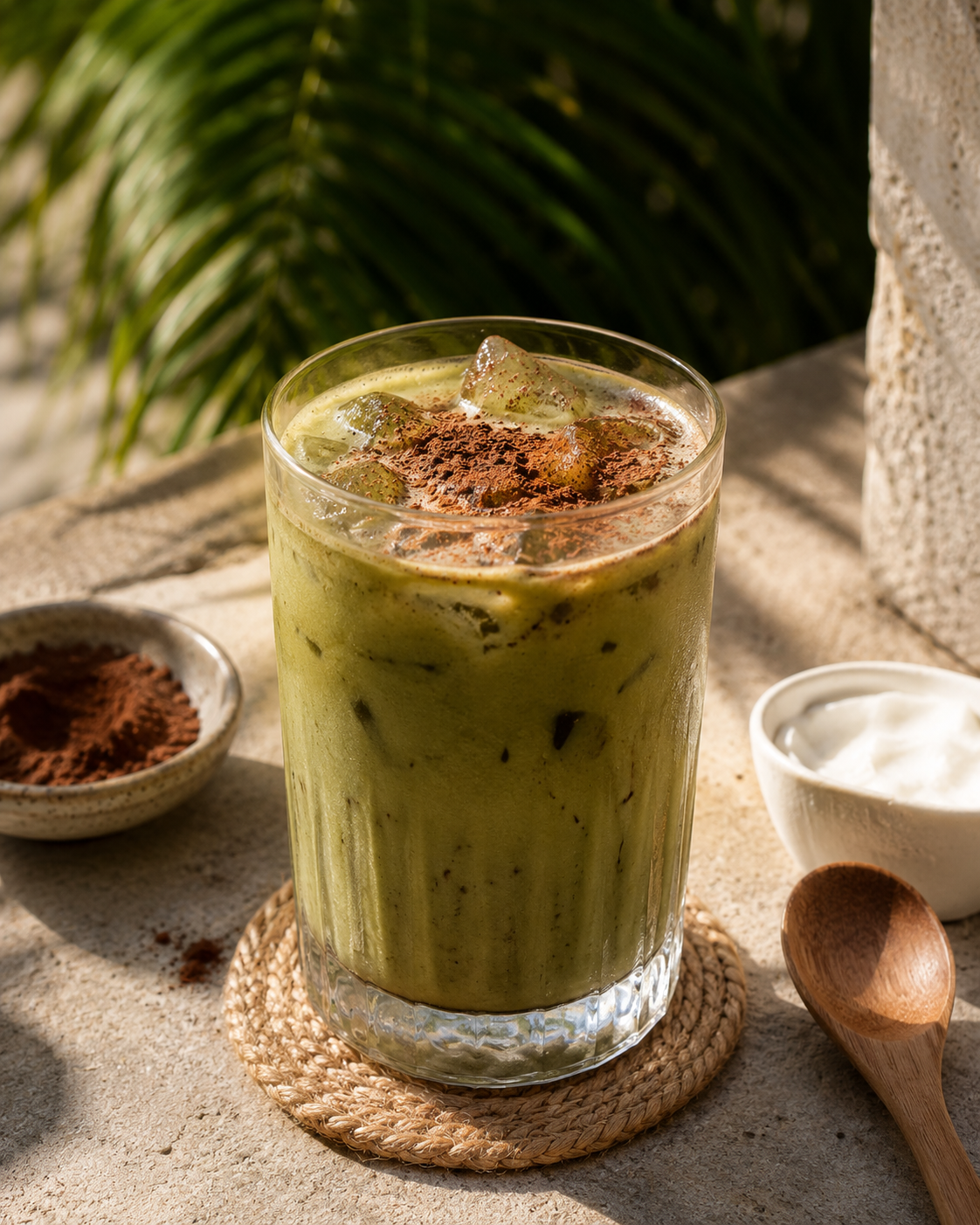 Cacao Coconut Matcha Latte