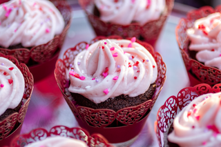 Teeccino Chocolate Rose Cupcakes