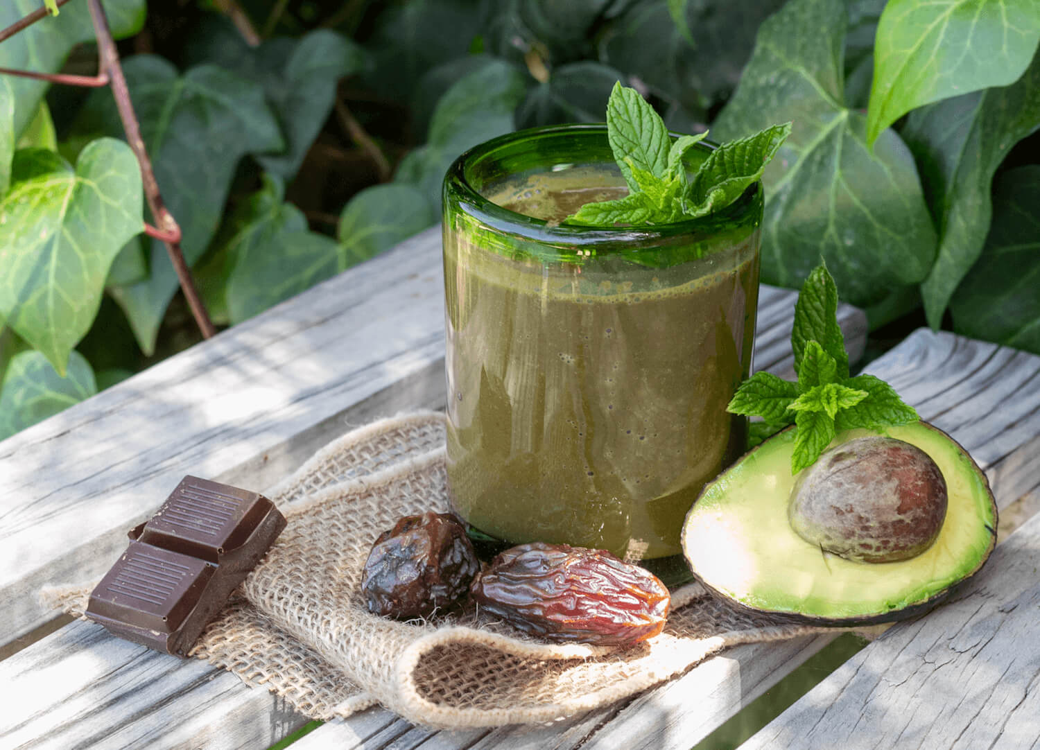 Teeccino Mocha Mint Maca Kale Smoothie
