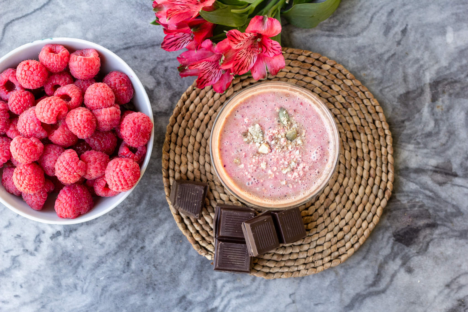 Teeccino Chocolate Raspberry Probiotic Smoothie