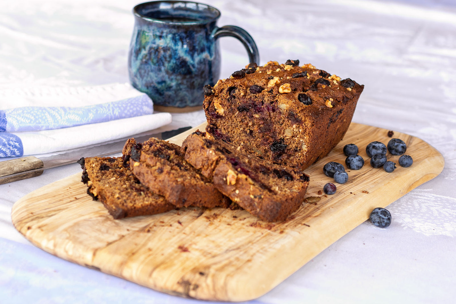 TeeChia Blueberry Date Quickbread