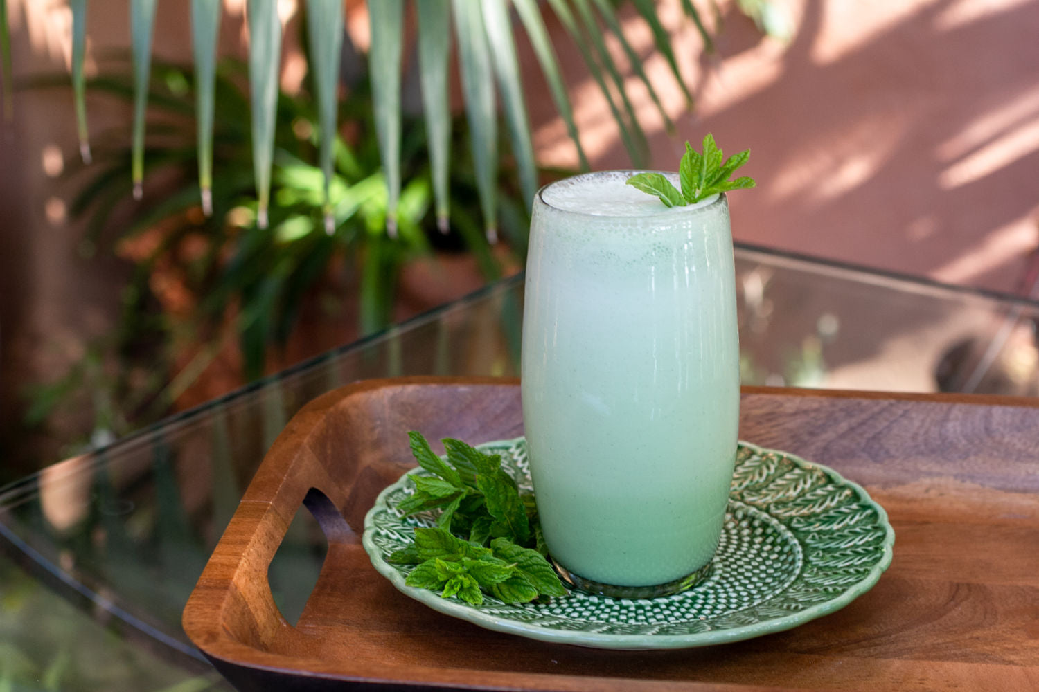Frozen Creme de Menthe Teeccino Cocktail
