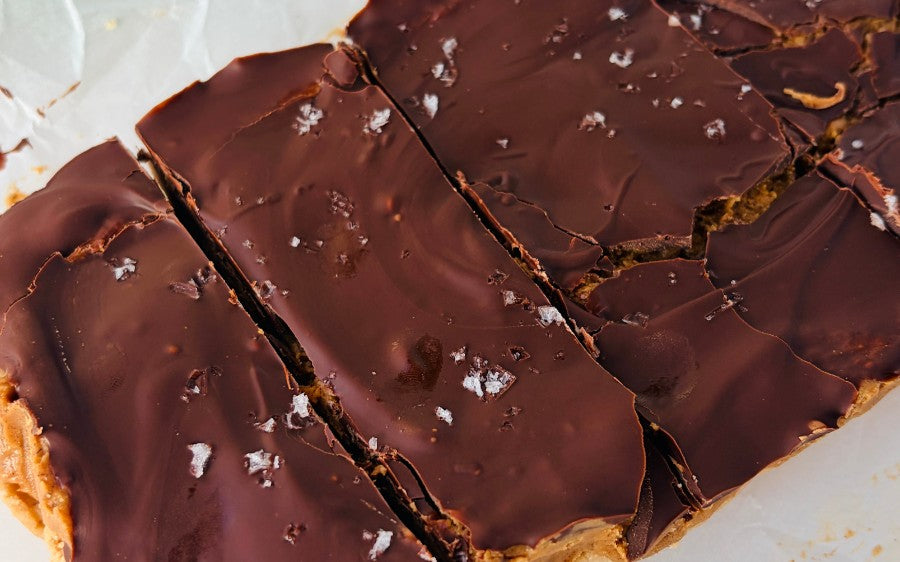 No-Bake Chocolate Caramel Bars made with Teeccino Miraculous Mushrooms® Cacao + 5