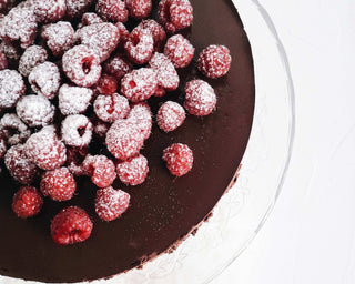 Teeccino Flourless Chocolate Raspberry Cake