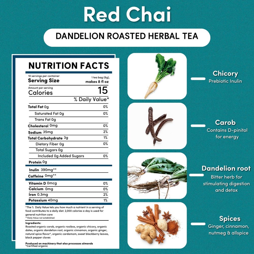 Dandelion Red Chai Roasted Herbal Tea