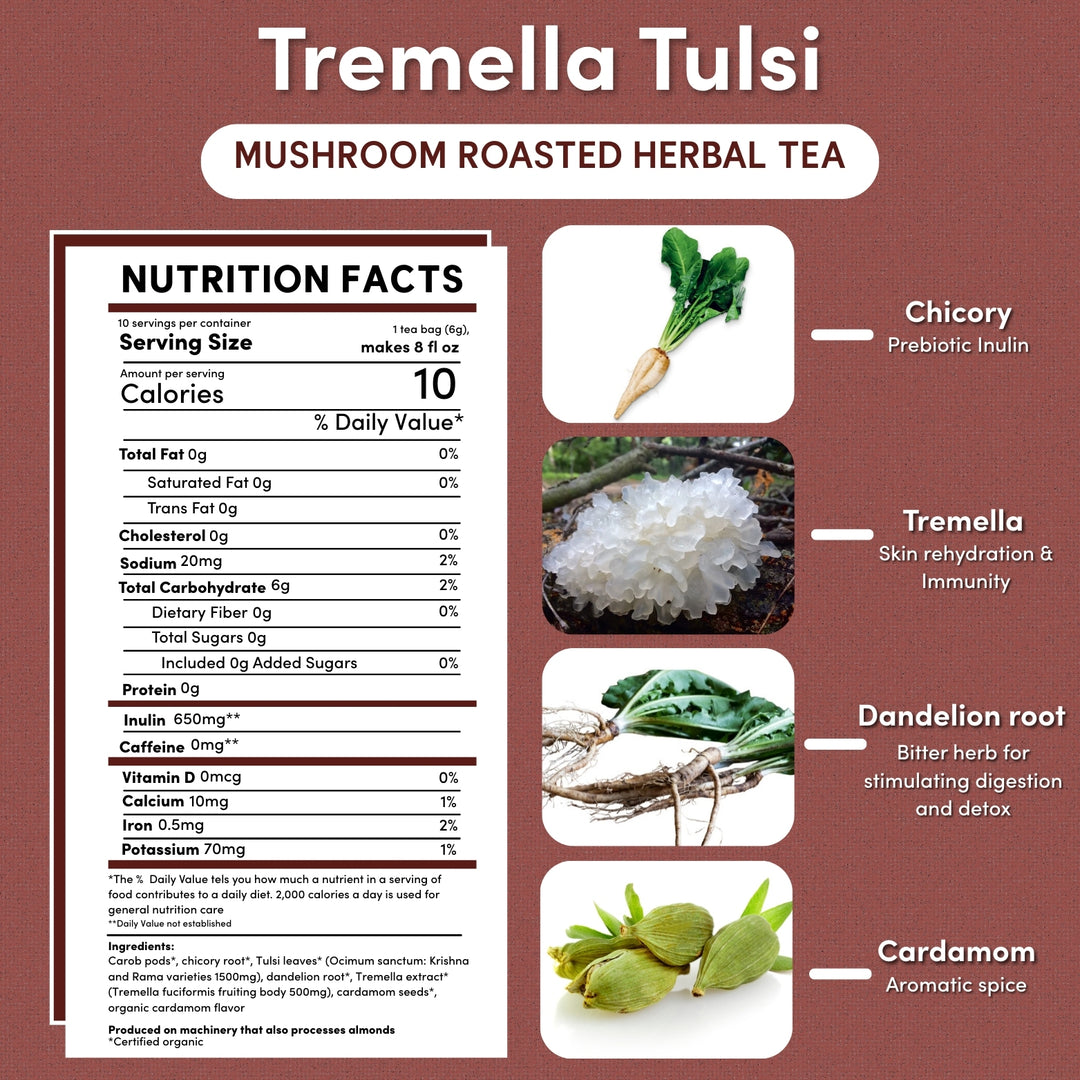 Tremella Tulsi Cardamom Mushroom Herbal Tea - Image 4