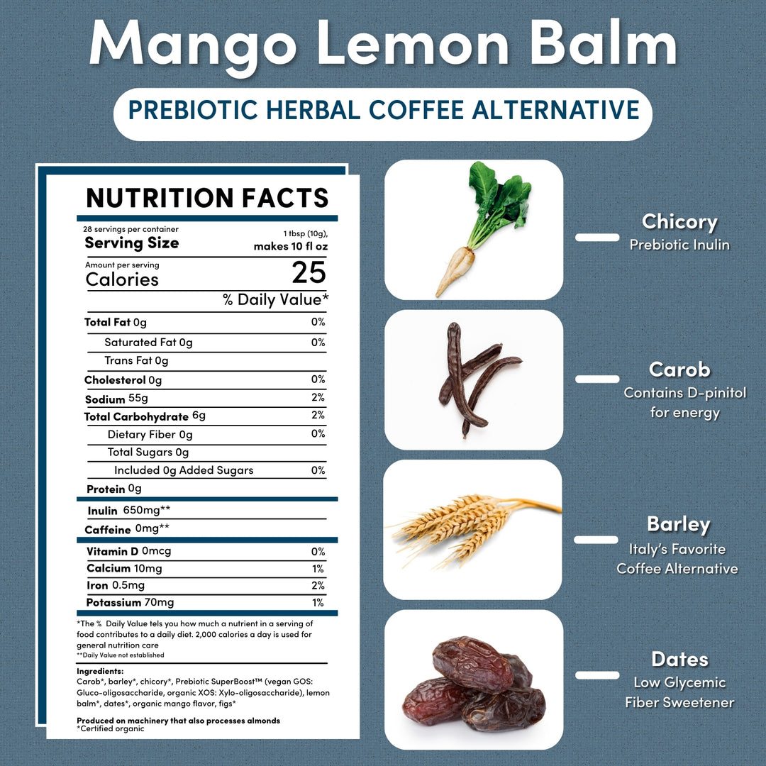 Mango Lemon Balm Prebiotic SuperBoost Herbal Coffee - Image 2