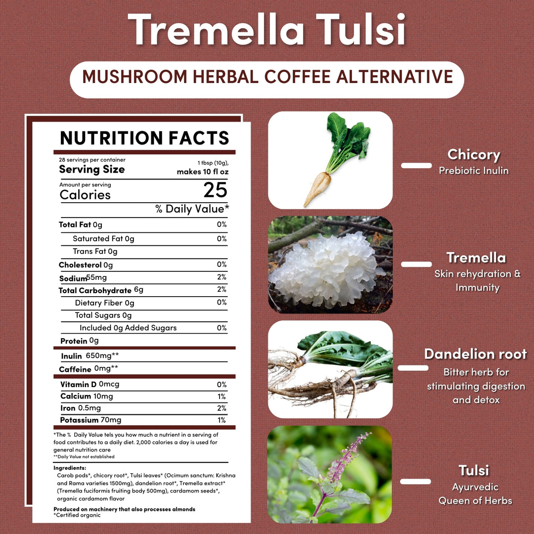Tremella Tulsi Cardamom Mushroom Herbal Coffee - Image 2