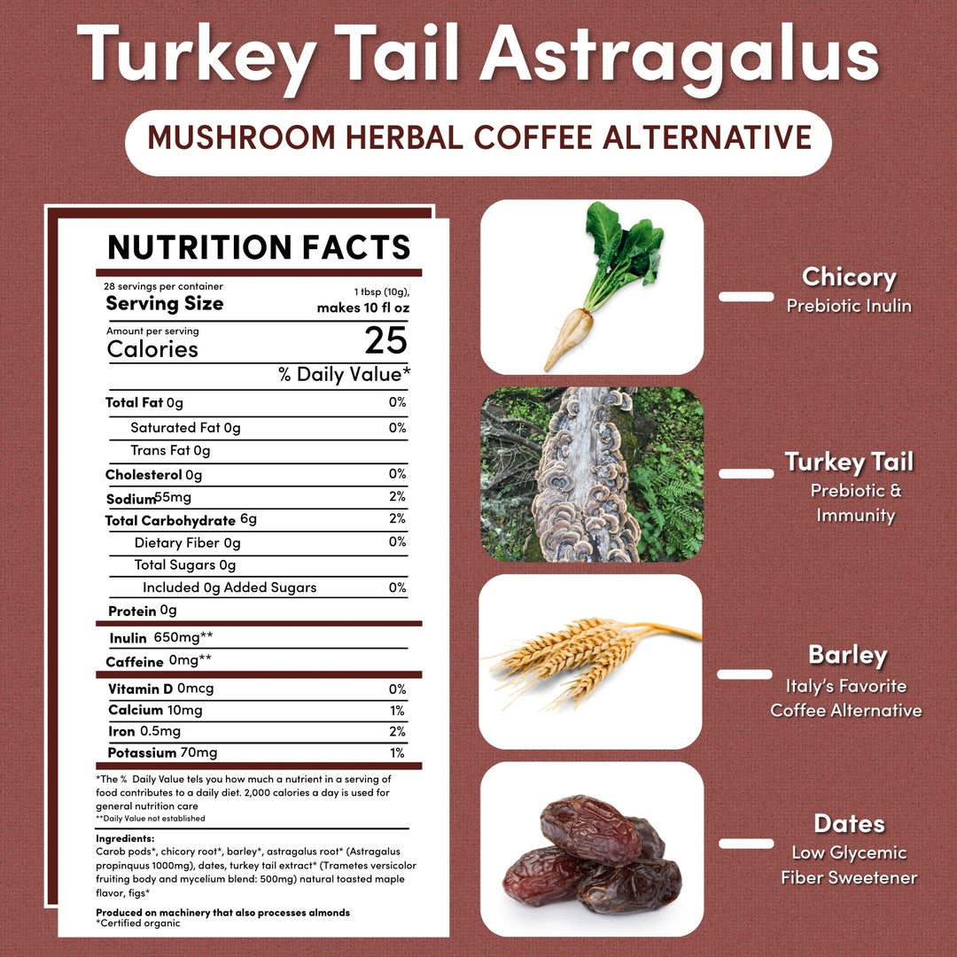 Turkey Tail Astragalus Toasted Maple Mushroom Herbal Coffee - Image 2