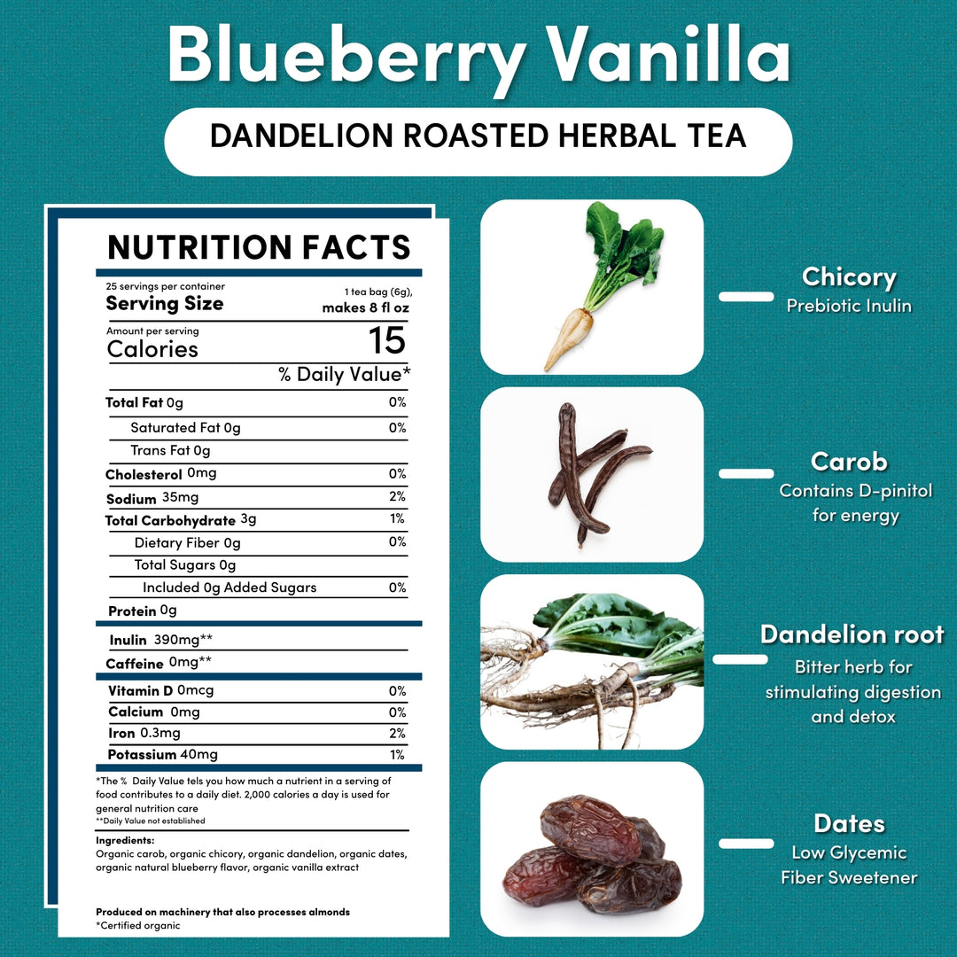 Blueberry Vanilla Chicory Herbal Tea - Image 3