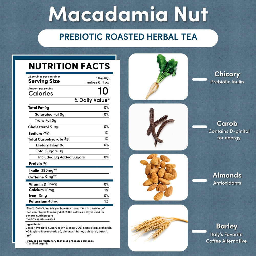 Macadamia Nut Prebiotic SuperBoost Herbal Tea