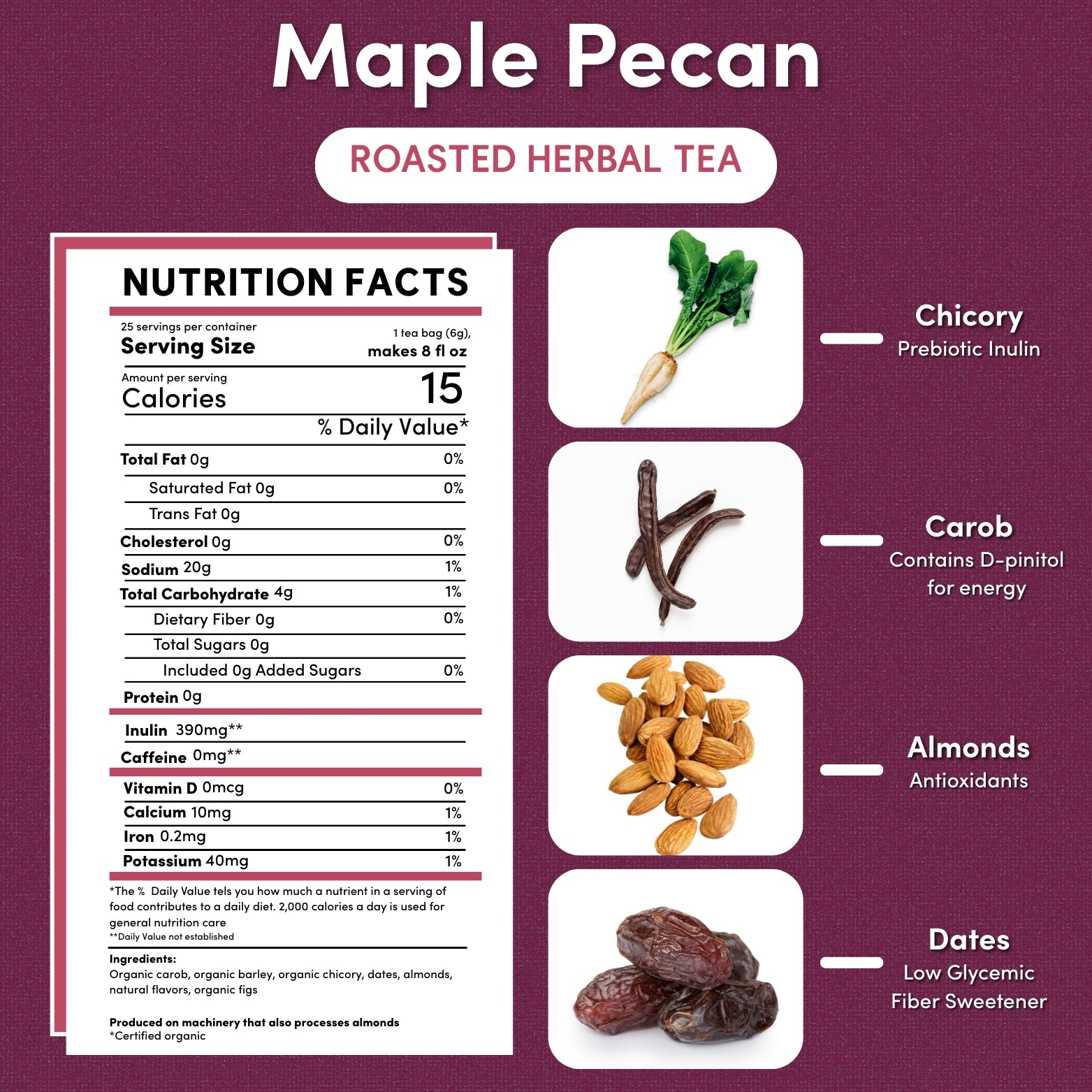 Maple Pecan Roasted Herbal Tea – Teeccino