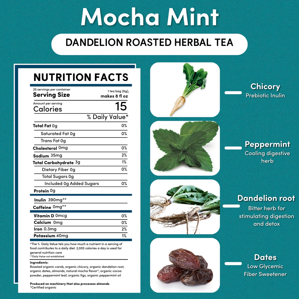 Dandelion Mocha Roasted Herbal Tea