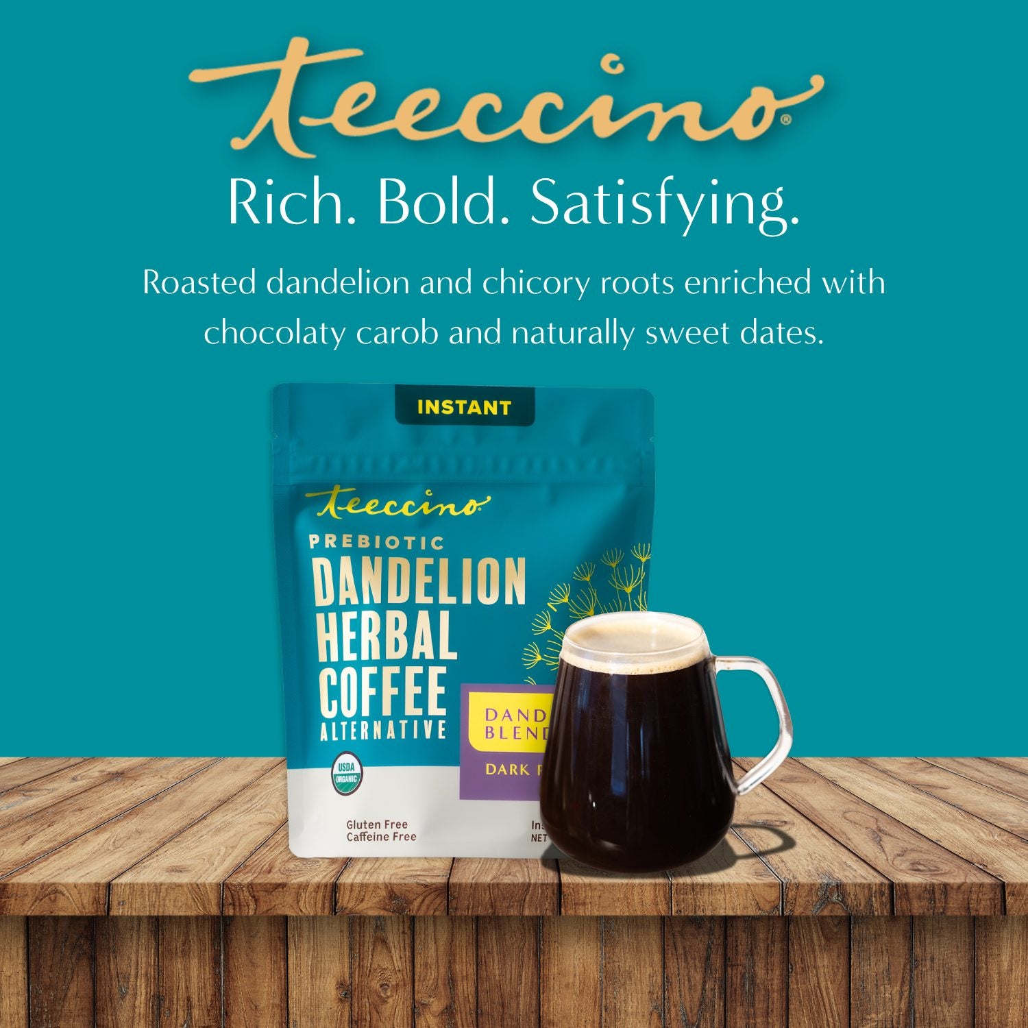 Instant Dandelion Herbal Coffee – Teeccino