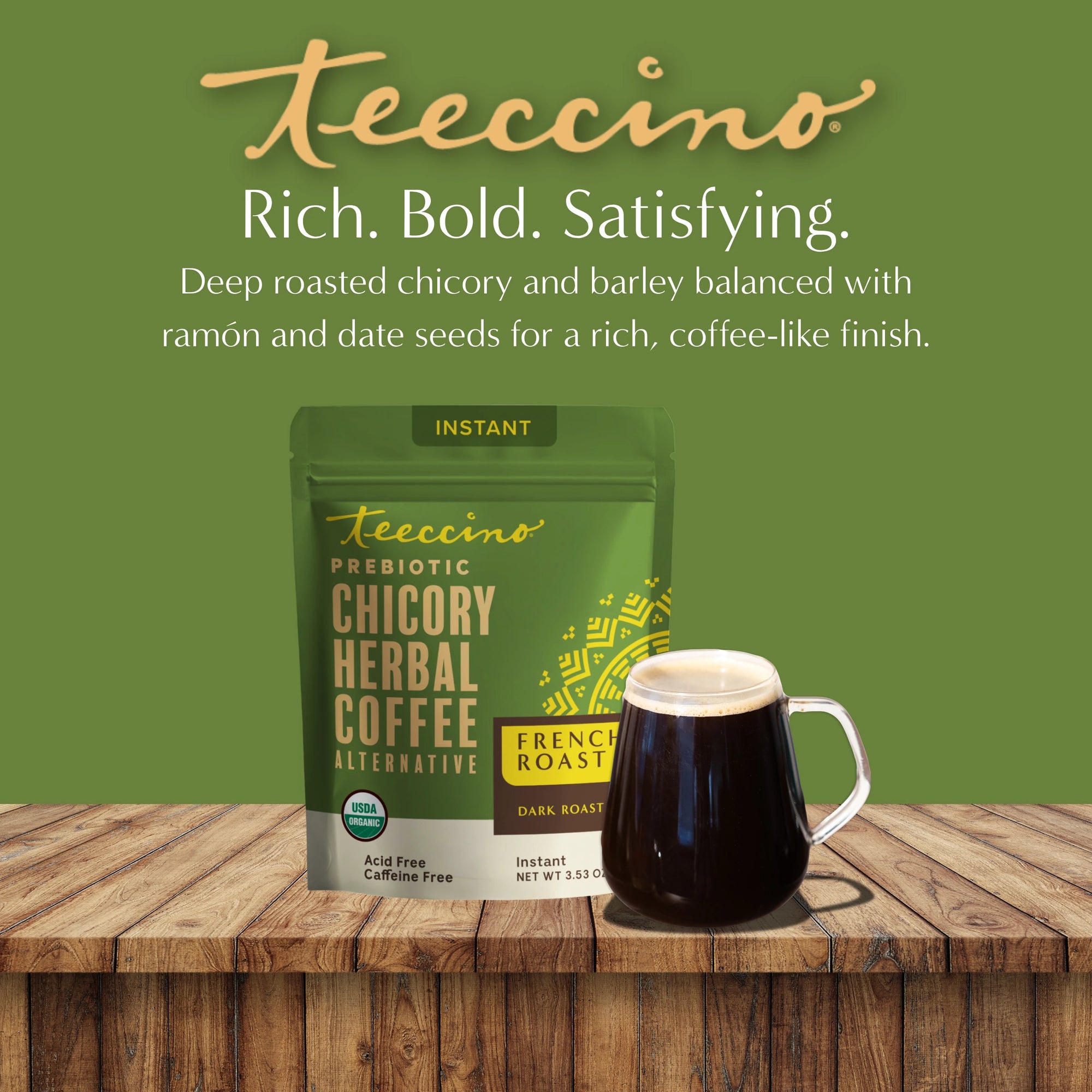 Instant French Roast Herbal Coffee – Teeccino