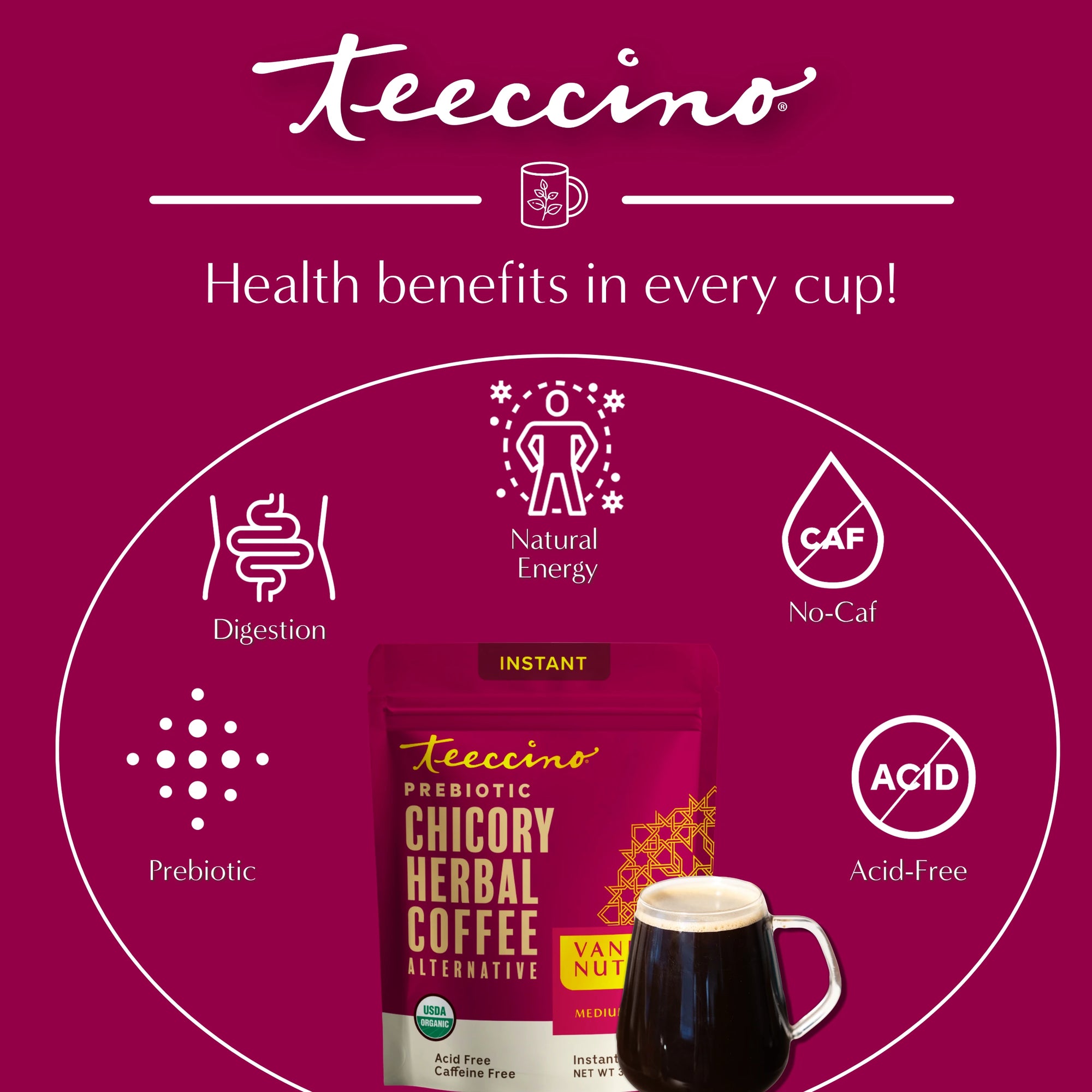 Instant Vanilla Nut Herbal Coffee