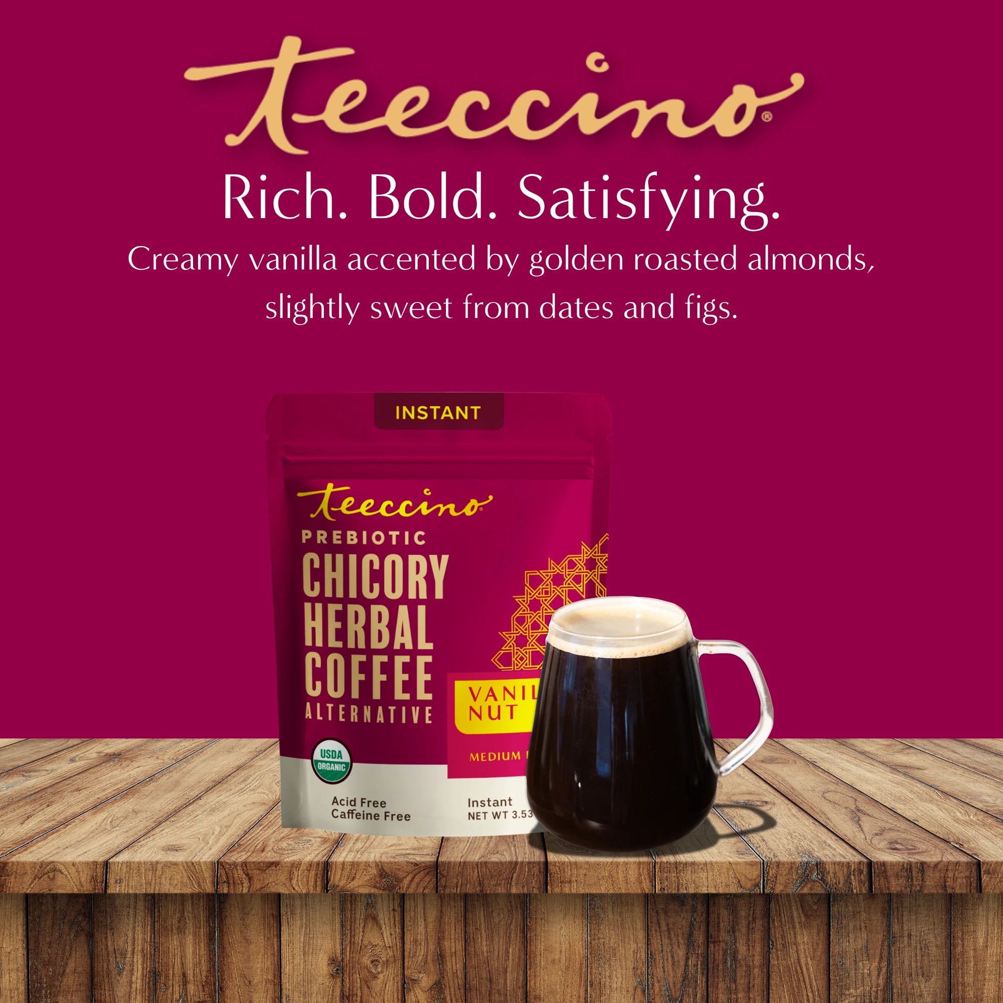 Instant Vanilla Nut Herbal Coffee