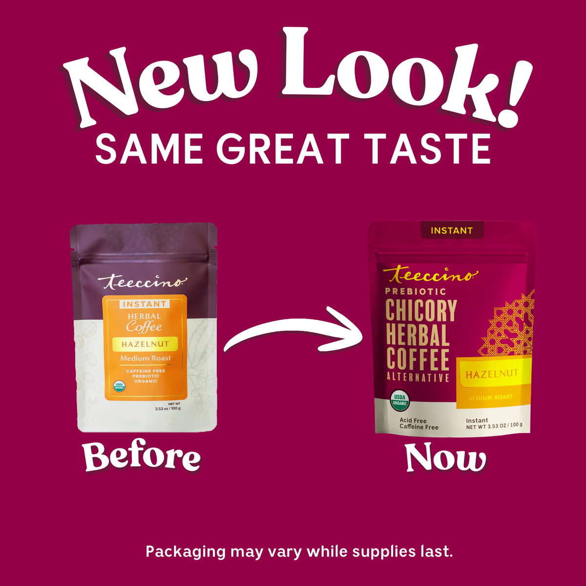 Instant Hazelnut Herbal Coffee – Teeccino Instant Hazelnut Herbal Coffee – Teeccino