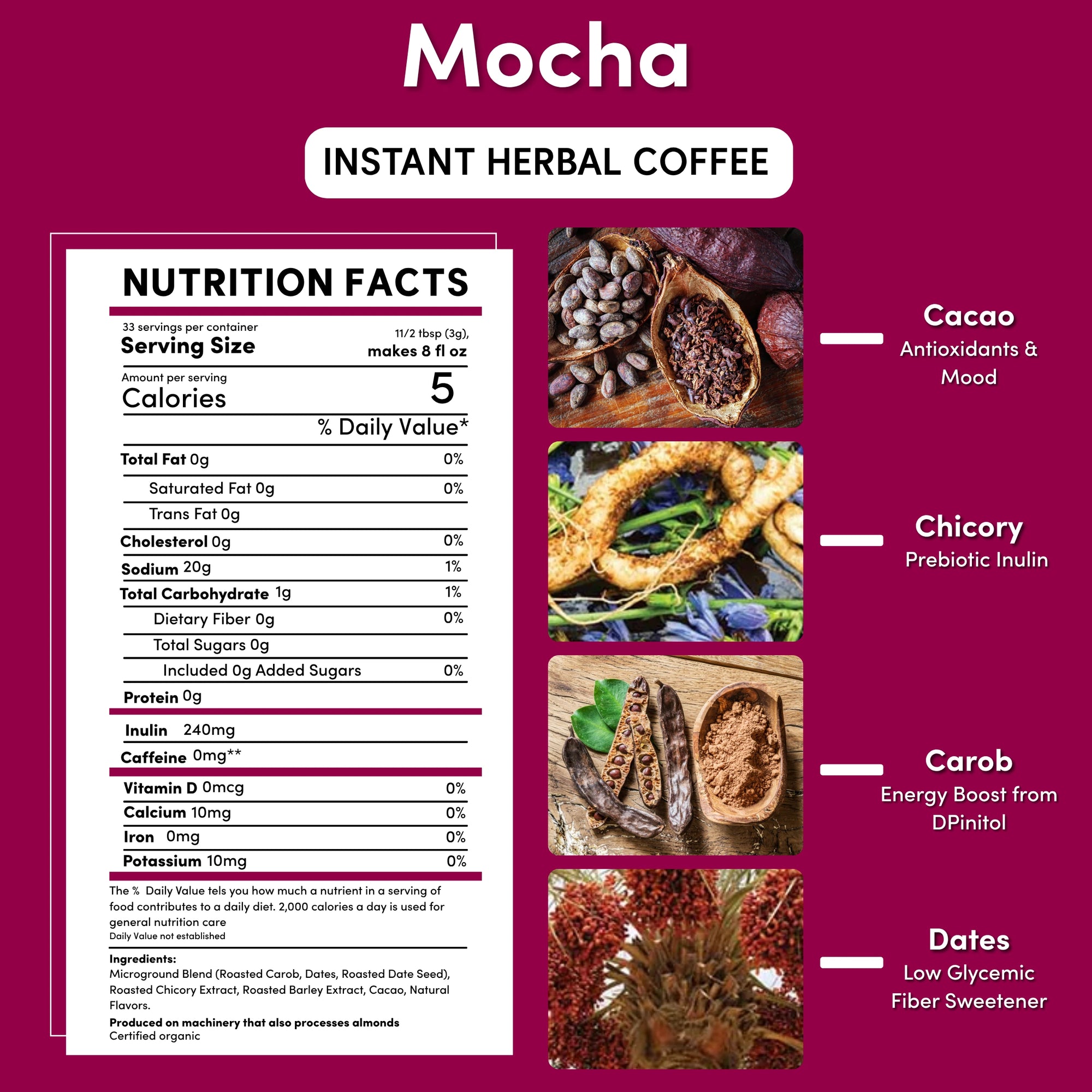 Instant Mocha Herbal Coffee – Teeccino