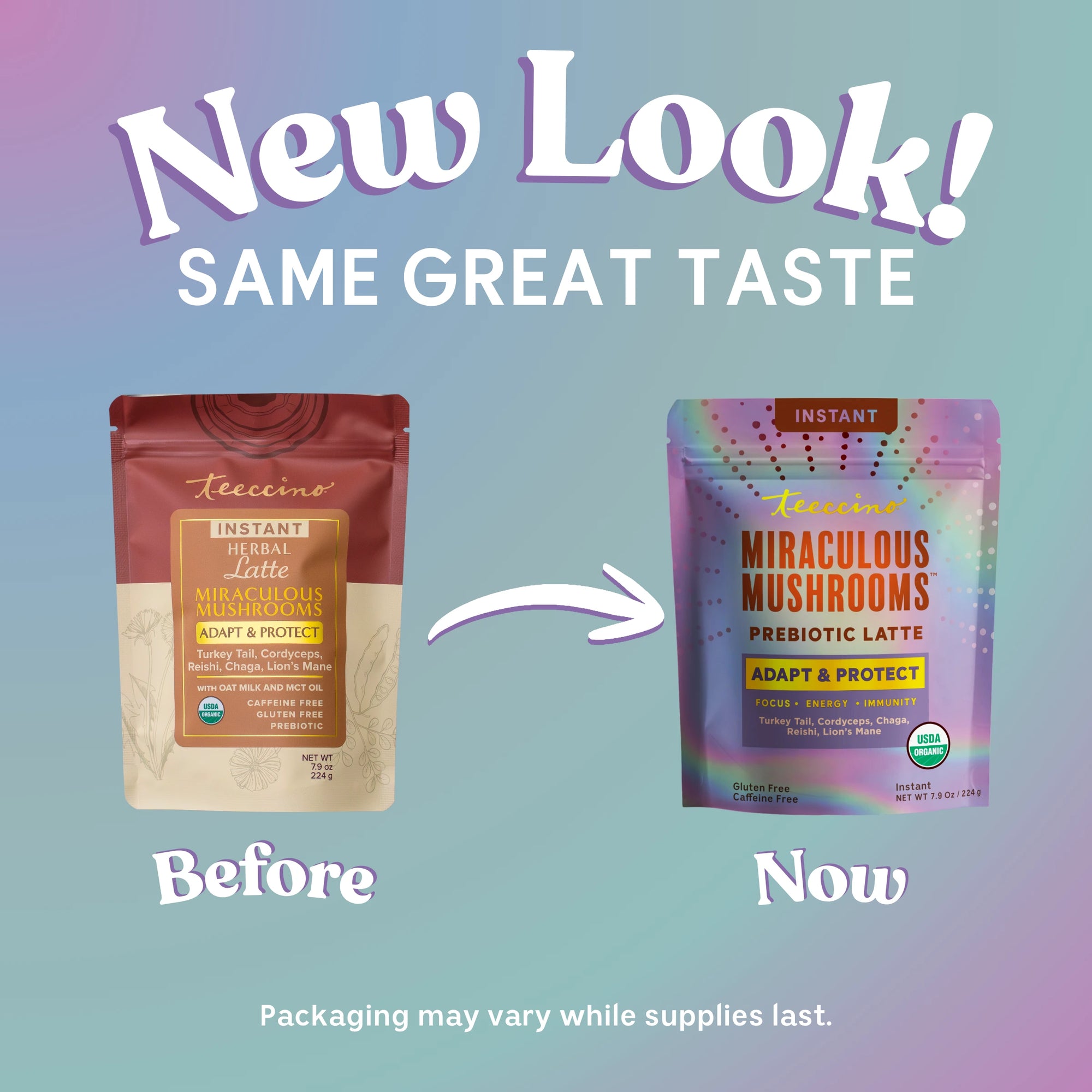 Miraculous Mushrooms® Adapt & Protect Instant Herbal Latte – Teeccino