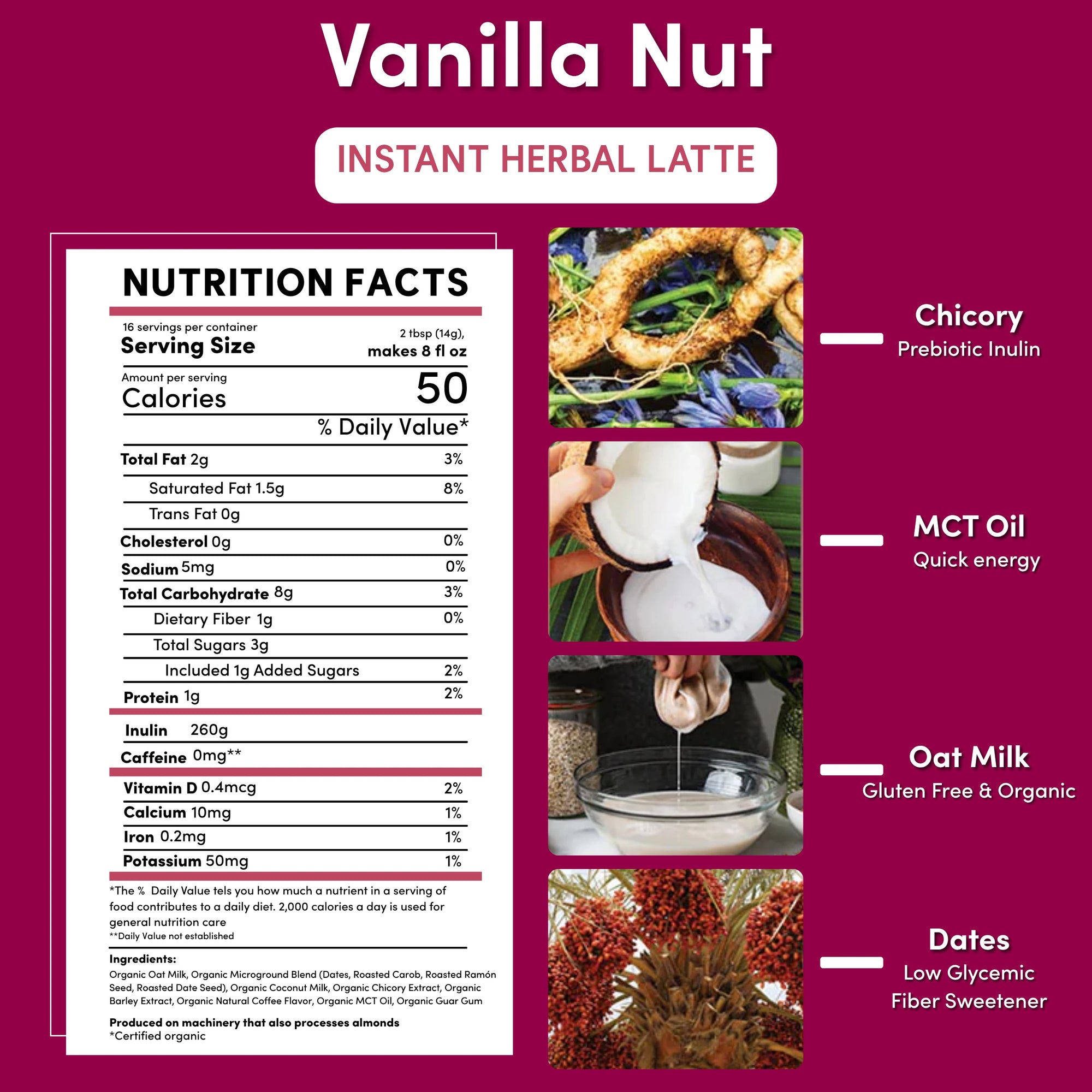 Instant Vanilla Nut Herbal Latte