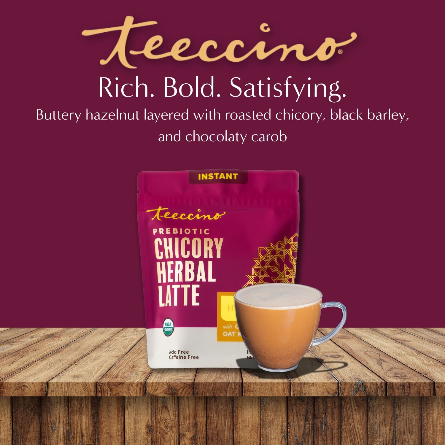 Instant Hazelnut Herbal Latte – Teeccino