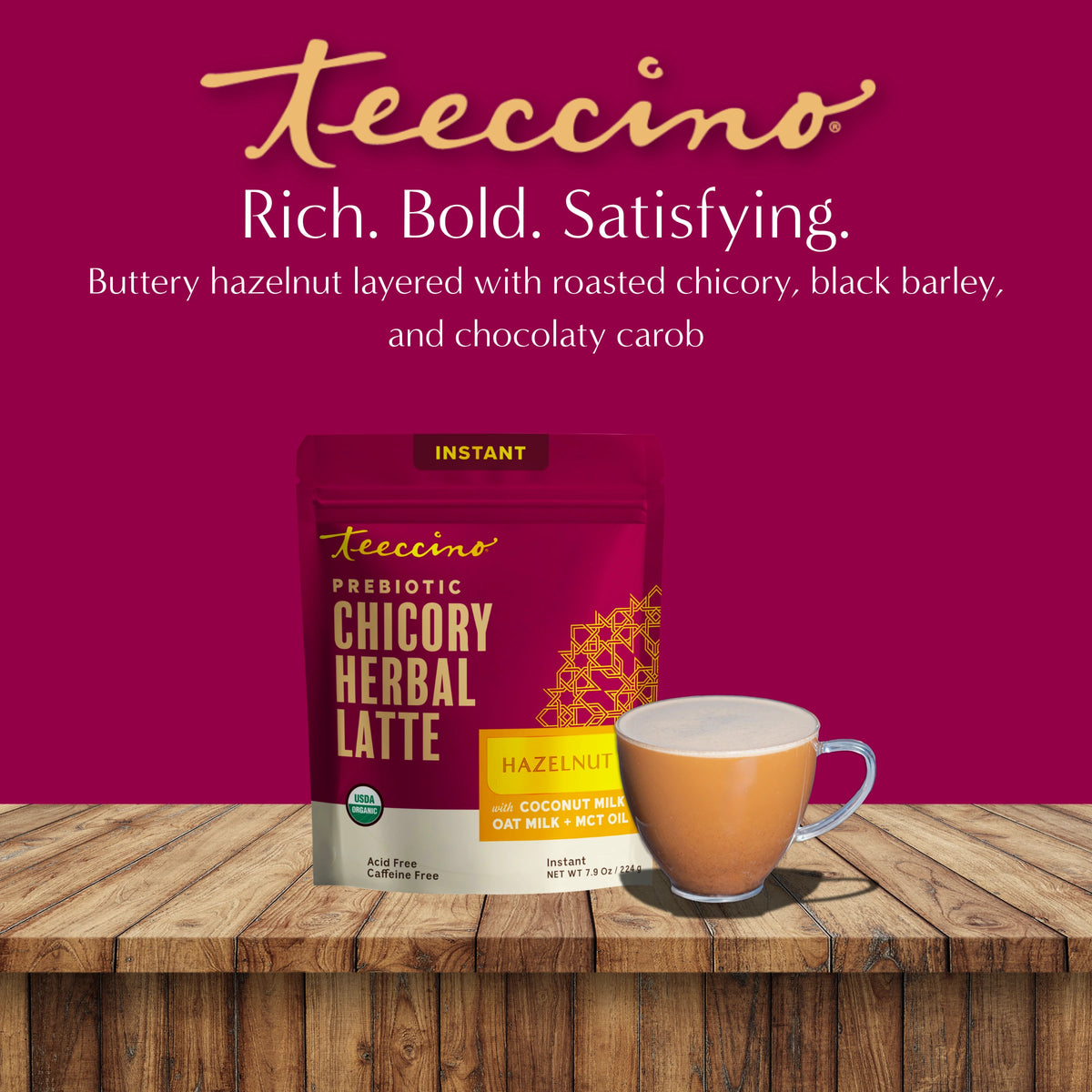 Instant Hazelnut Herbal Latte – Teeccino Instant Hazelnut Herbal Latte – Teeccino
