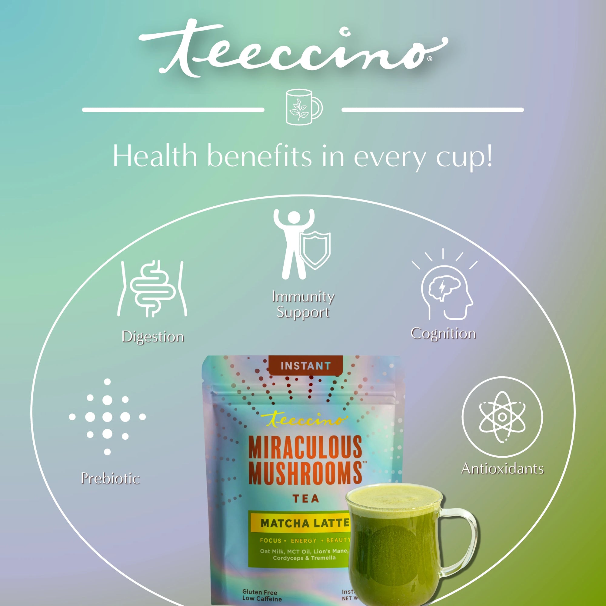 Miraculous Mushrooms® Matcha Latte – Teeccino