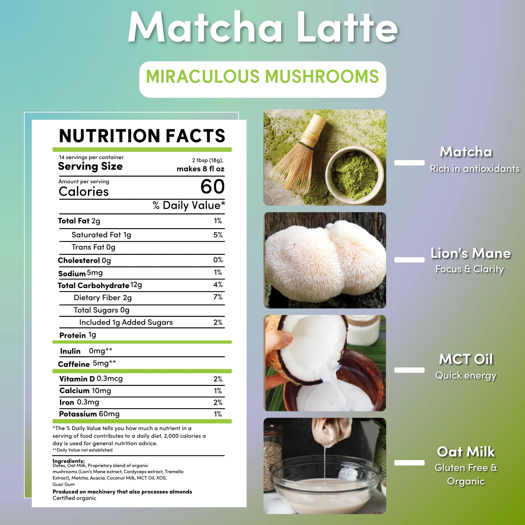 Miraculous Mushrooms® Matcha Latte