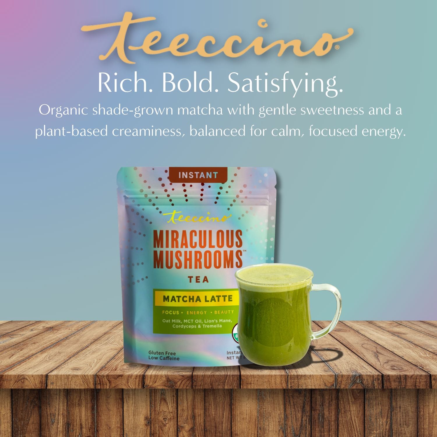 Miraculous Mushrooms® Matcha Latte – Teeccino