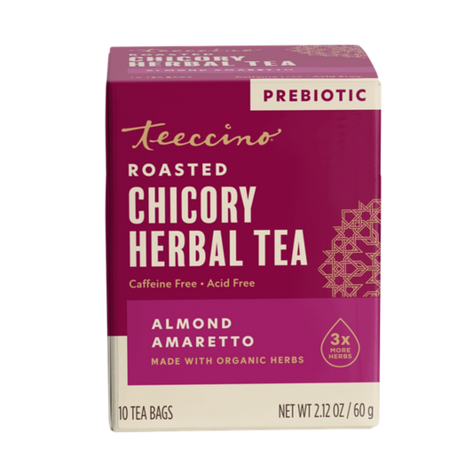Teeccino Almond Amaretto Herbal Tea - Hero panel
