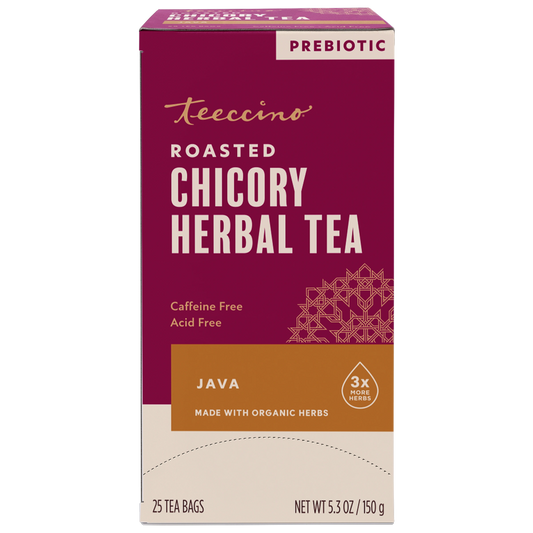 Teeccino Java Herbal Tea, 25 tea bag box, new packaging
