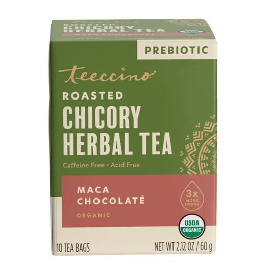 Teeccino Maca Chocolate Herbal Tea - Hero panel