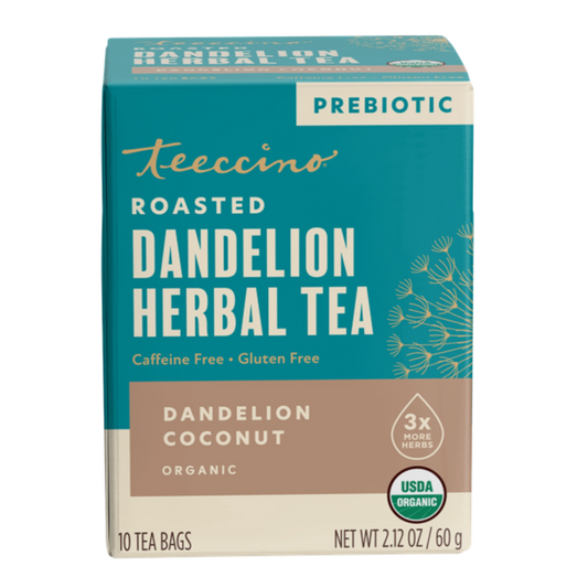Teeccino Dandelion Coconut Herbal Tea - Hero panel