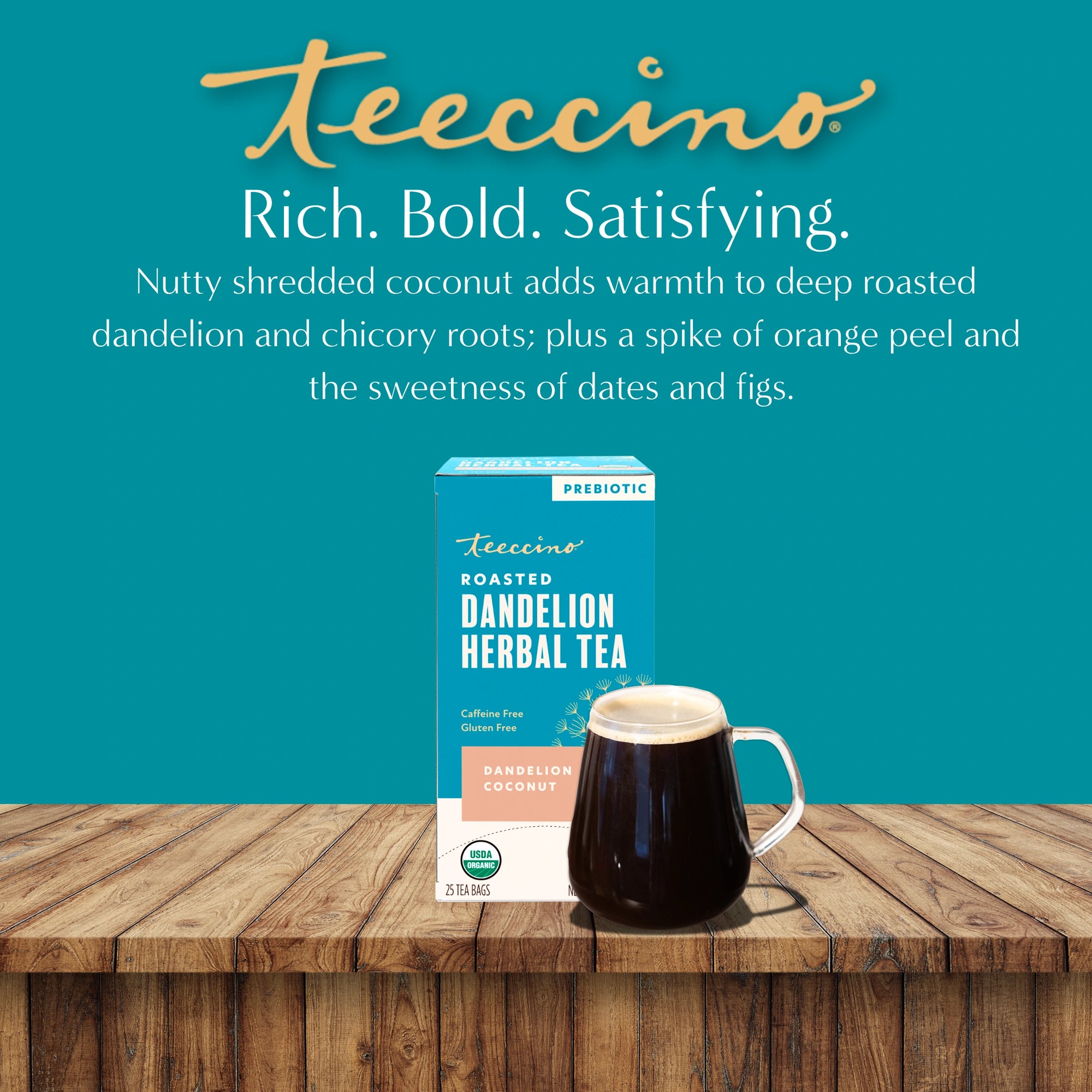 Dandelion Coconut Roasted Herbal Tea – Teeccino