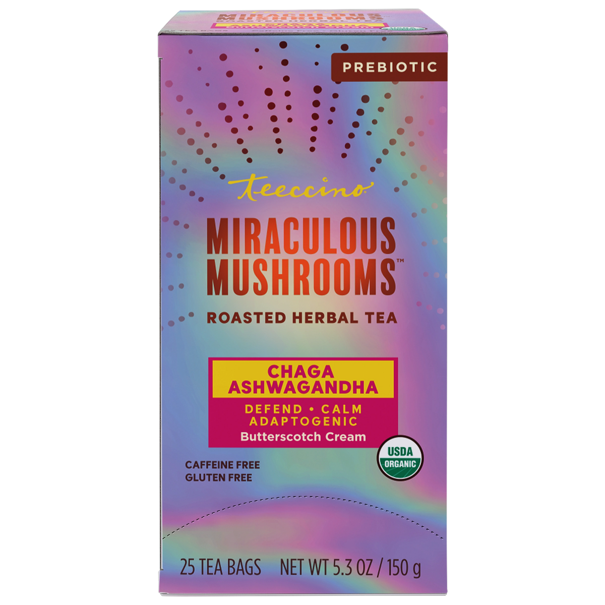 Chaga Ashwagandha Butterscotch Cream Mushroom Herbal Tea
