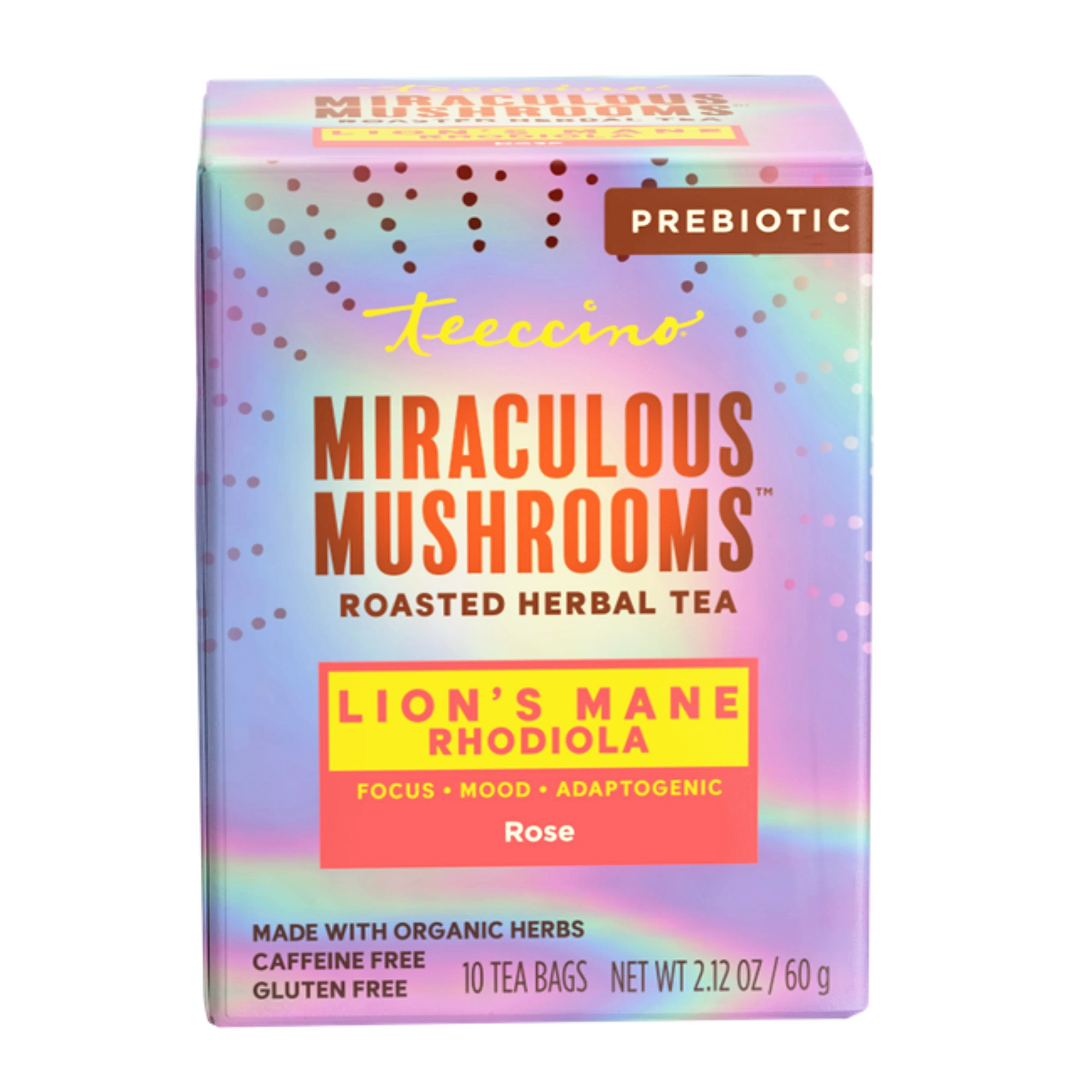 Lion's Mane Rhodiola Rose Mushroom Herbal Tea